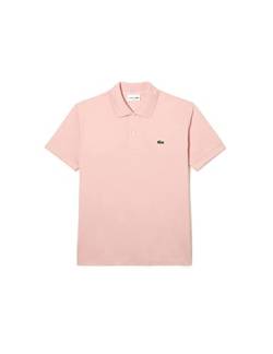 Lacoste Herren Polo-Shirt Kurzarm L1212, Männer Polo-Hemd,2 Knopf,Regular Fit,Rosa,5 von Lacoste