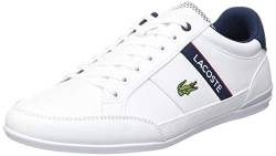 Lacoste Herren Chaymon 0120 2 CMA Sneakers, Wht/NVY/Red, 44 EU von Lacoste