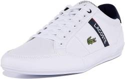 Lacoste Herren Chaymon 0120 2 CMA Sneakers, Wht/NVY/Red, 47 EU von Lacoste