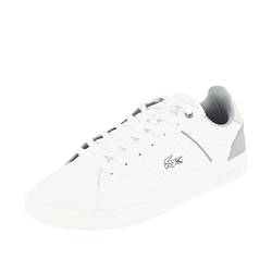 Lacoste Herren Low-Top Sneaker Europa PRO 123 2 SMA, Männer Halbschuhe,straßenschuhe,Strassenschuhe,Sportschuhe,Weiss/GRAU (081),44 EU / 9.5 UK von Lacoste