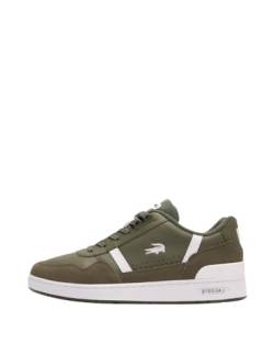 Lacoste Herren Low-Top Sneaker T-Clip 223 6 SMA, Männer Halbschuhe,Laufschuhe,schnürschuhe,schnürer,straßenschuhe,Khaki/Weiss (255),44 EU / 9.5 UK von Lacoste