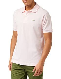 Lacoste Herren Regular Fit Poloshirt L1212 Einfarbig, rosa (Flamant), L (Herstellergröße: 5) von Lacoste