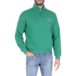 Lacoste Herren Sweatshirt SH0069, Männer Pullover,sportlicher Sweater,Logo,Loose Fit,Grün,XS von Lacoste