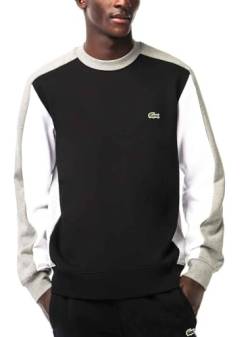 Lacoste Herren Sweatshirt SH1299, Männer Pullover,sportlicher Sweater,Regular Fit,Schwarz,5 (L) von Lacoste