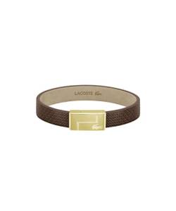 Lacoste Lederarmband für Herren Kollektion MONOGRAM LEATHER Braun - 2040187 von Lacoste