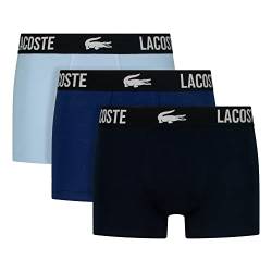 Lacoste Mens Branded Waistband Pack 3 Boxershorts - Blau/Methylene Creek - M von Lacoste
