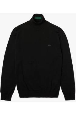 Lacoste Regular Fit Rollkragenpullover schwarz, Einfarbig von Lacoste