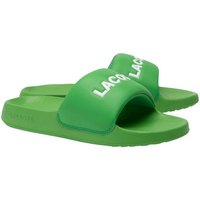 Lacoste Schlappen Serve Slide 1.0 Badeschuh mit farblich abgesetztem Markenschriftzug von Lacoste