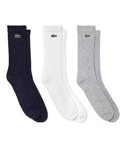 Lacoste Unisex RA4182 Socken, Silver Chine/White-Navy B, 39/42 von Lacoste