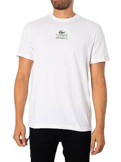 Lacoste Unisex TH1147 sportliches Langarm-T-Shirt, Blanc, XXL von Lacoste