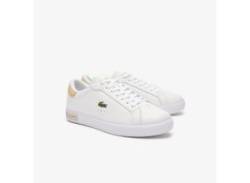 Sneaker LACOSTE "POWERCOURT 124 1 SFA" Gr. 39, weiß (wht, lt brw) Schuhe Sneaker von Lacoste