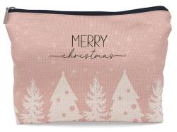 Lacosu Kosmetiktasche für Damen, Weihnachtsgeschenk, Weihnachtsgeschenk, kleine Make-up-Kosmetiktasche für Geldbörse, ChristmasEv-3 von Lacosu