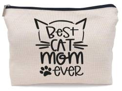 Lacosu Make-up-Tasche, Geschenk für Frauen, beste Katzenmutter, Katzenbesitzer, Geschenke für Katzenliebhaber für Frauen, Katzenliebhaber, Geschenke für Frauen, beste Katzenmutter, kleine von Lacosu