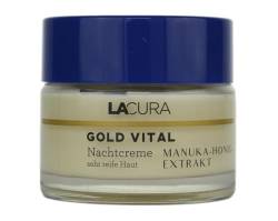 Lacura Gold Vital Nachtcreme mit Manuka Honig-Extrakt sehr Reife Haut 50ml von Lacura