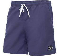 Ladeheid Badehose Herren Bequeme Badeshorts mit Breitem Gummi Schnürchen im Bund und Taschen Schwimmhose Boardshorts LA40-129 (Dunklejeans Medium) von Ladeheid