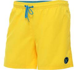 Ladeheid Badehose Herren Bequeme Badeshorts mit Seitentaschen und Schnürchen Badeshorts Herren mit Netzfütterung Perfekt für Sommer, Strand und Schwimmbad LA40-128 (Gelb, Small) von Ladeheid