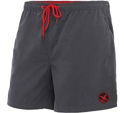 Ladeheid Badehose Herren Bequeme Badeshorts mit Seitentaschen und Schnürchen Badeshorts Herren mit Netzfütterung Perfekt für Sommer, Strand und Schwimmbad LA40-128 (Graphit, Large) von Ladeheid