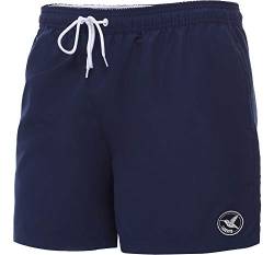 Ladeheid Badehose Herren Bequeme Badeshorts mit Seitentaschen und Schnürchen Badeshorts Herren mit Netzfütterung Perfekt für Sommer, Strand und Schwimmbad LA40-128 (Marine/Blau, Large) von Ladeheid