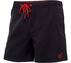 Ladeheid Badehose Herren Bequeme Badeshorts mit Seitentaschen und Schnürchen Badeshorts Herren mit Netzfütterung Perfekt für Sommer, Strand und Schwimmbad LA40-128 (Schwarz, Large) von Ladeheid