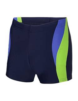 Ladeheid Badehose für Herren Schwimmhose kurz Männer Badehose Badepants eng Badeshorts LA40-255 (Marineblau/Blau/Grün, L) von Ladeheid