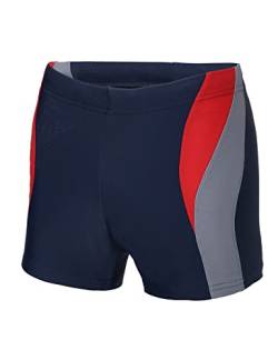 Ladeheid Badehose für Herren Schwimmhose kurz Männer Badehose Badepants eng Badeshorts LA40-255 (Marineblau/Rot/Grau, 6XL) von Ladeheid