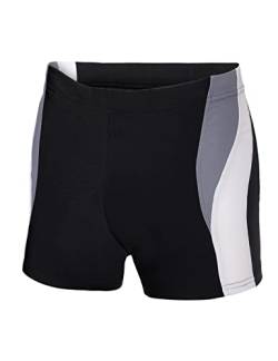 Ladeheid Badehose für Herren Schwimmhose kurz Männer Badehose Badepants eng Badeshorts LA40-255 (Schwarz/Grau/Weiß, 4XL) von Ladeheid