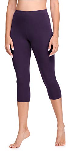 Ladeheid Damen 3/4 Leggings aus Baumwolle LA40-132 (Violett-2, S) von Ladeheid