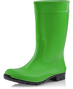 Ladeheid Damen Gummistiefel 100% Wasserdticht Regenstiefel Damen LA-967 (Grün/Schwarz, 42 EU) von Ladeheid