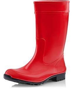 Ladeheid Damen Gummistiefel 100% Wasserdticht Regenstiefel Damen LA-967 (Rot/Schwarz, 37 EU) von Ladeheid