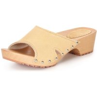 Ladeheid Damen Holzschuhe Leder Clogs Holz Sohle Holzclogs LAFA083 Hausschuh von Ladeheid