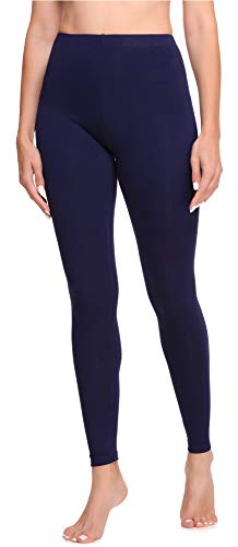 Ladeheid Damen Lange Leggings aus Viskose LA40-201(Marineblau, 40) von Ladeheid