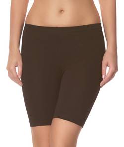 Ladeheid Damen Shorts Radlerhose Unterhose Hotpants Kurze Hose Boxershorts LAMA04 (Braun28, S/M) von Ladeheid