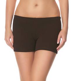 Ladeheid Damen Shorts Radlerhose Unterhose Hotpants Kurze Hose Boxershorts LAMA05, Braun28, L-XL (Herstellergröße: 40-42) von Ladeheid