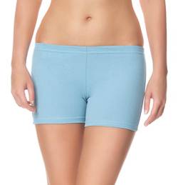 Ladeheid Damen Shorts Radlerhose Unterhose Hotpants Kurze Hose Boxershorts LAMA05, Hellblau25, XS-S (Herstellergröße: 34-36) von Ladeheid