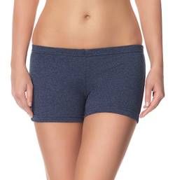 Ladeheid Damen Shorts Radlerhose Unterhose Hotpants Kurze Hose Boxershorts LAMA05, Melange Jeans10, L-XL (Herstellergröße: 40-42) von Ladeheid