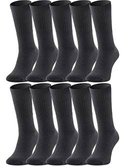 Ladeheid Damen und Herren 5er 10er 20er 30er Pack Socken aus Baumwolle AT007 (Graphite (10 Pack), 39-42) von Ladeheid