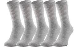 Ladeheid Damen und Herren 5er 10er 20er 30er Pack Socken aus Baumwolle AT007 (Grau (5 Pack), 43-46) von Ladeheid