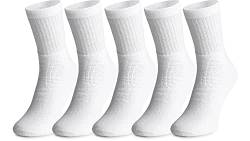 Ladeheid Damen und Herren 5er 10er 20er 30er Pack Socken aus Baumwolle AT007 (Weiß (5 Pack), 43-46) von Ladeheid