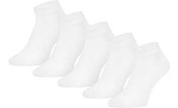 Ladeheid Damen und Herren 5er 10er Pack Sneaker Socken AT004 (Weiß (5 Pack), 43-46) von Ladeheid