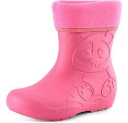 Ladeheid Eva Kinder Jungen Mädchen Gummistiefel Regenschuhe gefüttert LA-CA-11 (Rosa, 22/23 EU) von Ladeheid