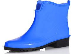 Ladeheid Gummistiefel Damen Kurz Wasserdicht Damenschuhe Elegant und Bequem LA-930 (Blau, 38 EU) von Ladeheid