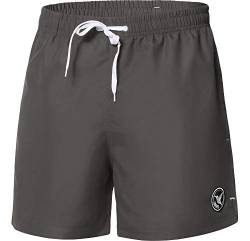 Ladeheid Badehose Herren Bequeme Schwimmhose Badeshorts für Strand und Schwimmbad Sommer Bademode für Herren LA40-198 (Graphite, M) von Ladeheid