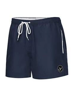 Ladeheid Herren Badehose Badeshorts Beachshorts Schwimmhose LA40-199 (Marineblau, S) von Ladeheid