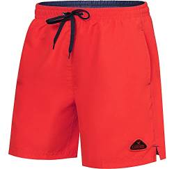 Ladeheid Herren Badehose Badeshorts Schwimmhose Bademode Strandmode LAZA1002 (Rot Marineblau, 5XL) von Ladeheid