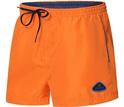 Ladeheid Herren Badehose kurz Schwimmshorts Badeshorts Schwimmhose LAZA1001 (Orange Kobalt, XL) von Ladeheid