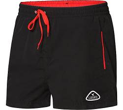 Ladeheid Herren Badehose kurz Schwimmshorts Badeshorts Schwimmhose LAZA1001 (Schwarz Rot, XL) von Ladeheid