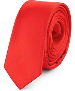 Ladeheid Herren Schmale Krawatte SP-5 (150cm x 5cm, Rot) von Ladeheid