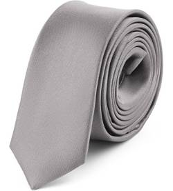 Ladeheid Herren Schmale Krawatte SP-5 (150cm x 5cm, Silber) von Ladeheid