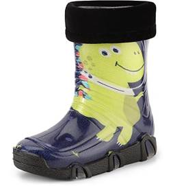 Ladeheid Kinder Mädchen Jungen Gummistiefel Gefüttert Swk2021 (Muster-47, 29/30 EU) von Ladeheid