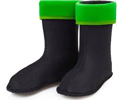 Ladeheid Kinder Mädchen Jungen Wärmende Stiefelsocken für Gummistiefel Innenschuh KL045 (Grün, 24 EU) von Ladeheid